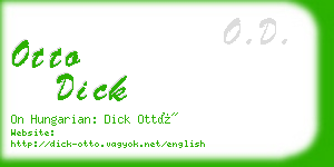 otto dick business card